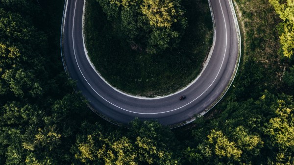 Road Forest Aerial View Wallpaper