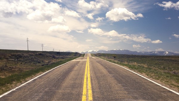 Road Horizon Grass Wallpaper