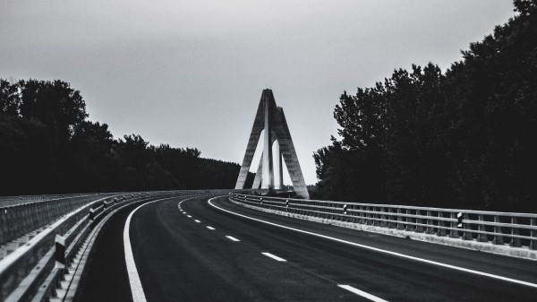 Road Marking Bw Wallpaper