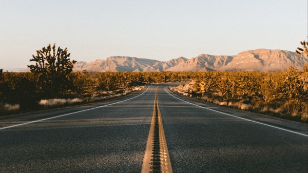 Road Marking Desert Asphalt Wallpaper