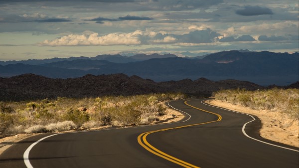 Road Marking Hills Wallpaper