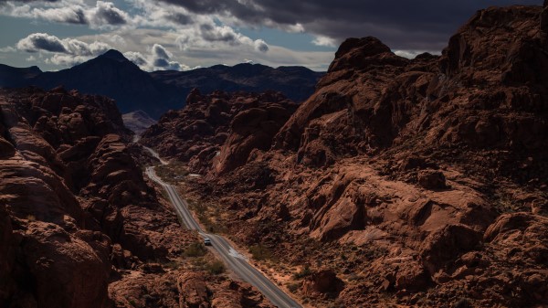 Road Mountains Aerial View Image Wallpaper