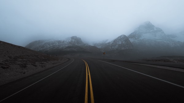 Road Mountains Fog F Wallpaper