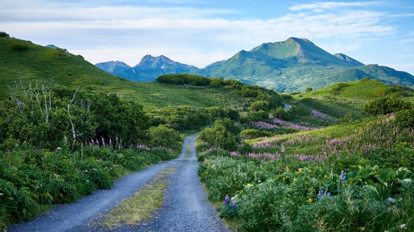 Road Mountains Hills Wallpaper