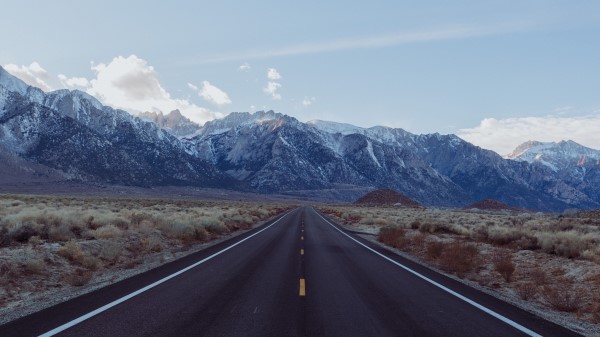 Road Mountains Landscape Wallpaper