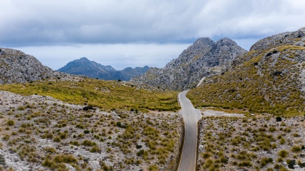 Road Mountains Rocks Wallpaper