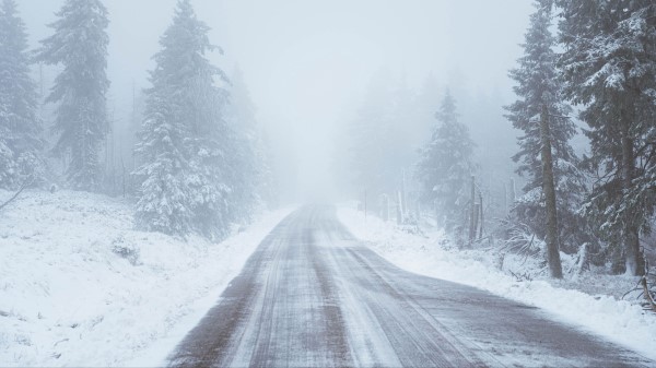 Road Snow Blizzard Wallpaper