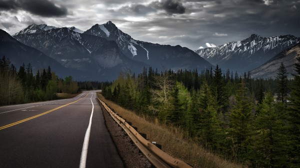 Road To Mountains Hd Wallpaper