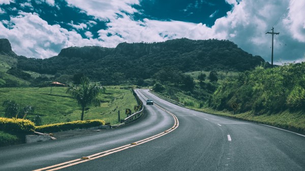 Road Traffic Car Mountains Wallpaper