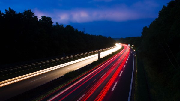 Road Turn Light Night Wallpaper