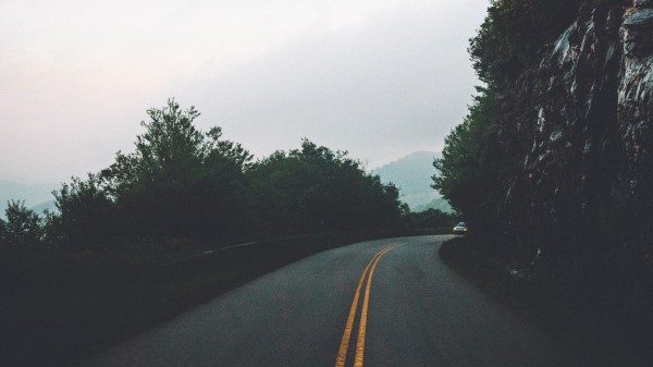 Road Turn Markup Wallpaper