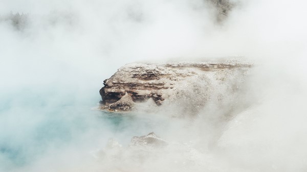 Rock Fog Smoke Wallpaper
