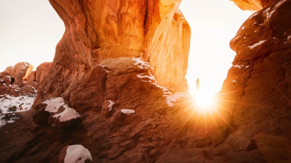 Rock Hole Sun Wallpaper