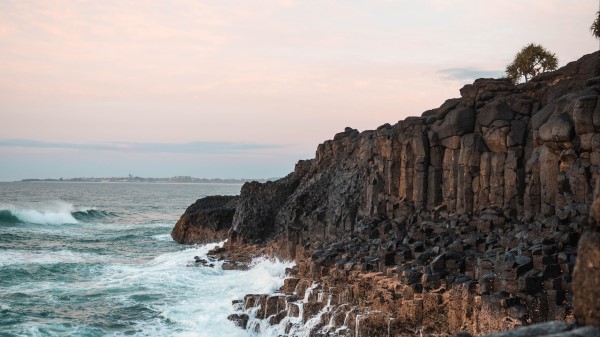 Rock Waves Stones Wallpaper
