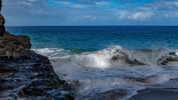 Rocks Coast Surf Wallpaper