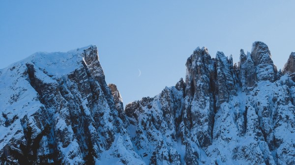 Rocks Mountains Snow Wallpaper