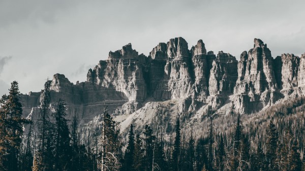 Rocks Mountains Trees Image Wallpaper