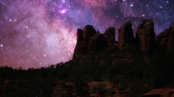 Rocks Mountains Valley Wallpaper