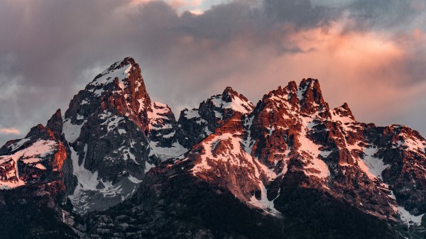 Rocks Peaks Snow Wallpaper