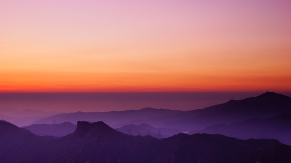 Rocks Relief Sunset Wallpaper
