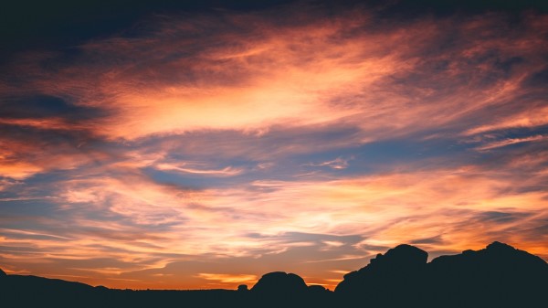 Rocks Sky Clouds Wallpaper