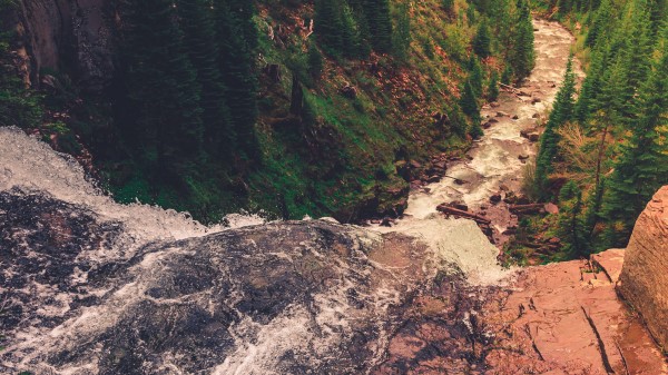 Rocks Slope River Wallpaper