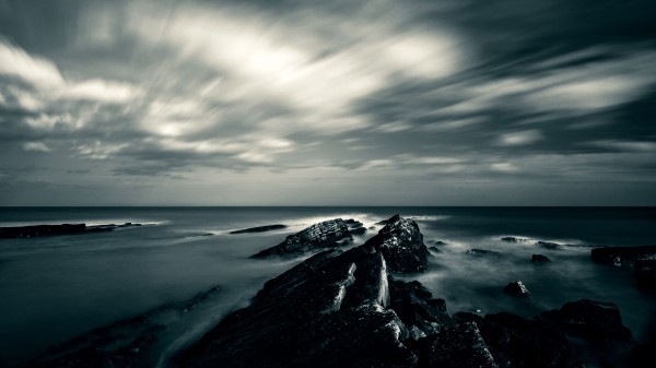 Rocks Water Sky wallpaper