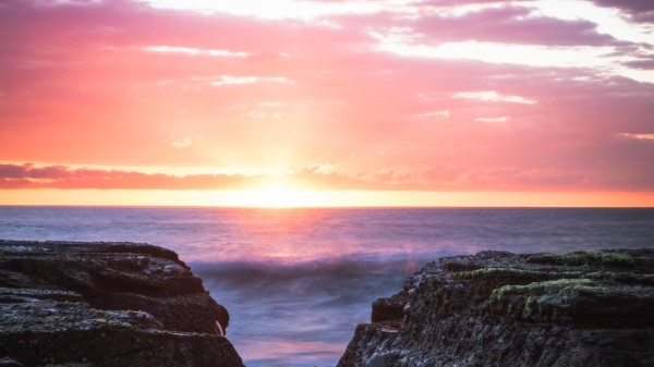 Rocks Waves Sea Wallpaper