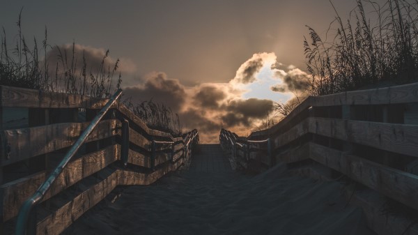 Sand Beach Sunset Wallpaper