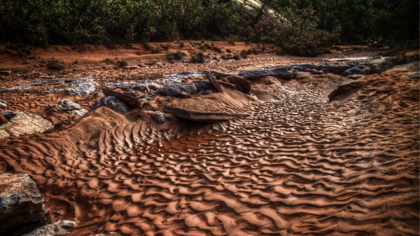 Sand Dunes Riverbed Wallpaper