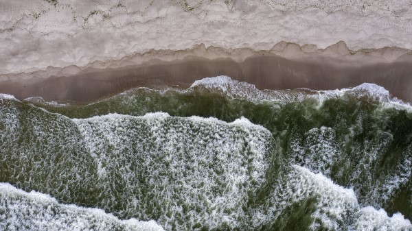 Sea Aerial View Sand wallpaper