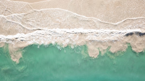 Sea Beach Aerial View Wallpaper