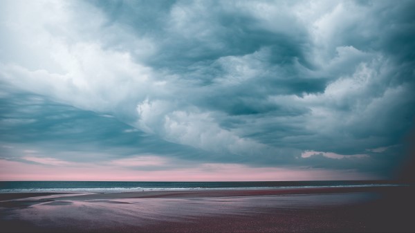 Sea Beach Clouds Wallpaper