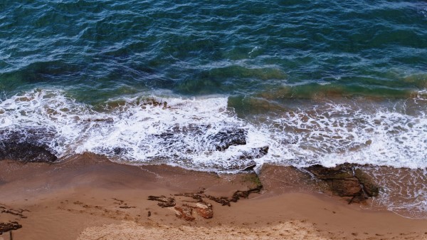 Sea Beach Footprint Wallpaper