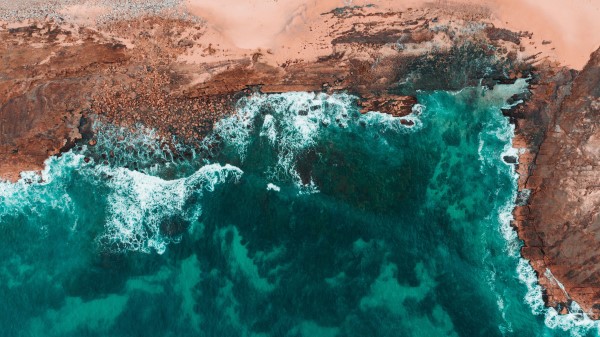 Sea Coast Aerial View G Wallpaper