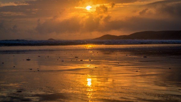 Sea Coast Sunset G Wallpaper