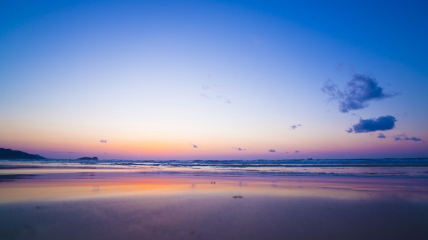 Sea Coast Sunset H Wallpaper