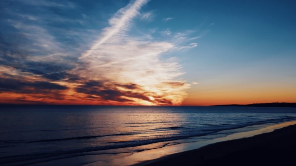 Sea Coast Sunset Image Wallpaper