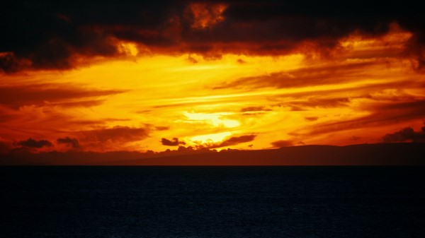 Sea Horizon Sunset B Wallpaper