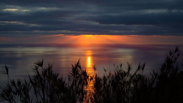Sea Horizon Sunset F Wallpaper