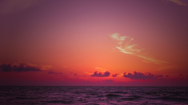 Sea Horizon Sunset Wallpaper