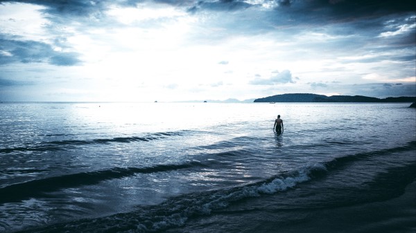 Sea Man Lonely Wallpaper