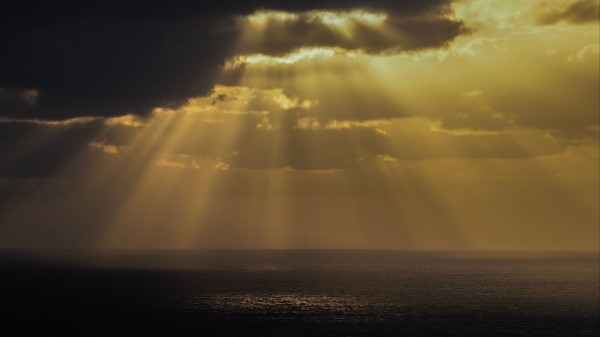 Sea Rays Sky Wallpaper