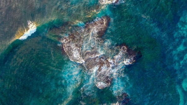 Sea Reef Aerial View Wallpaper