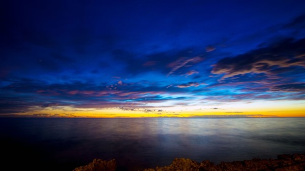 Sea River Sunset Wallpaper