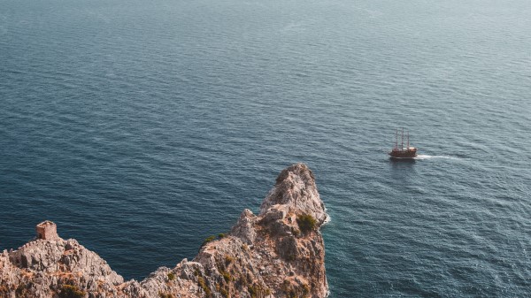 Sea Rock Top View Wallpaper