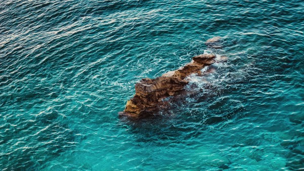 Sea Rocks Aerial View Wallpaper