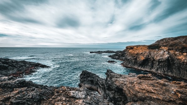 Sea Rocks Coast H Wallpaper
