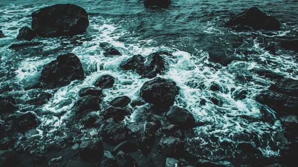 Sea Shore Stones Surf Wallpaper