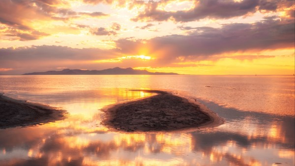 Sea Sunset Horizon B Wallpaper